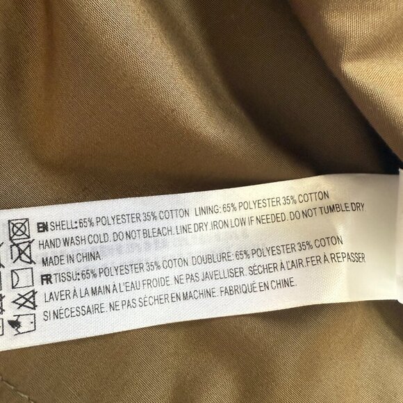 En Saison Gilda Tie-Back Poplin Mini Dress Women's Small Brown Tiered Boho NWT - Picture 16 of 16